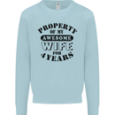 4th Wedding Anniversary 4 Year Funny Wife Mens Sweatshirt Jumper Light Blue