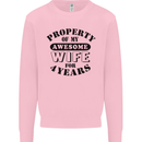 4th Wedding Anniversary 4 Year Funny Wife Mens Sweatshirt Jumper Light Pink