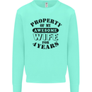4th Wedding Anniversary 4 Year Funny Wife Mens Sweatshirt Jumper Peppermint