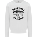 4th Wedding Anniversary 4 Year Funny Wife Mens Sweatshirt Jumper White