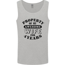 4th Wedding Anniversary 4 Year Funny Wife Mens Vest Tank Top Sports Grey