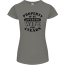 4th Wedding Anniversary 4 Year Funny Wife Womens Petite Cut T-Shirt Charcoal