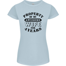 4th Wedding Anniversary 4 Year Funny Wife Womens Petite Cut T-Shirt Light Blue