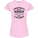 4th Wedding Anniversary 4 Year Funny Wife Womens Petite Cut T-Shirt Light Pink