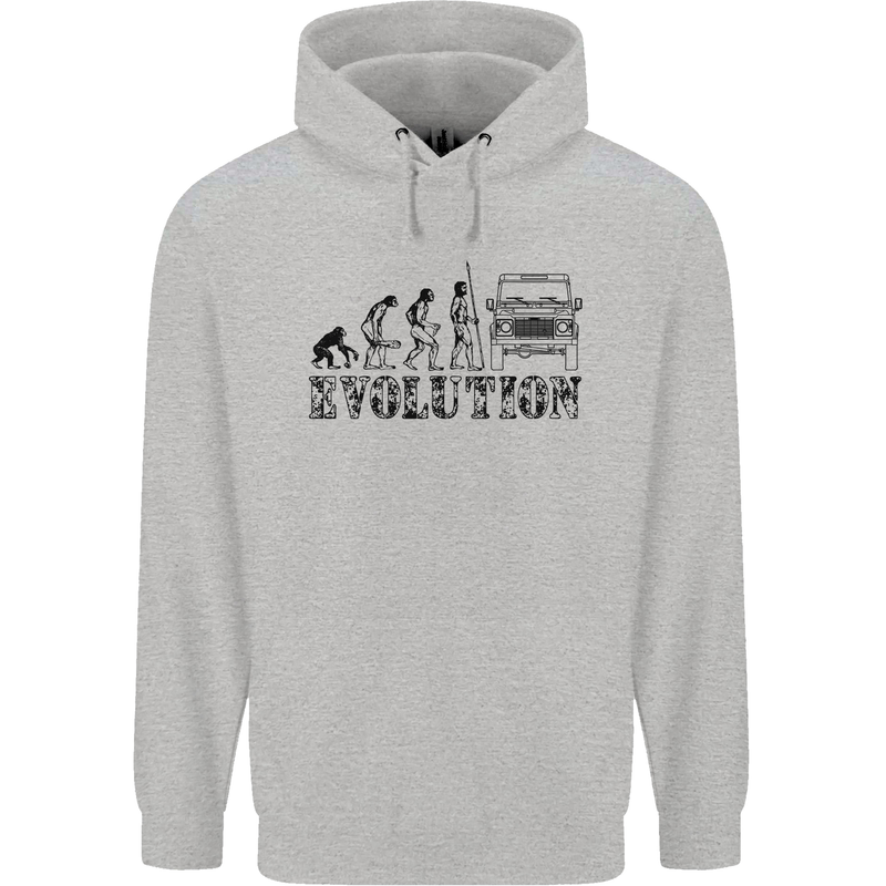 4x4 Evolution Off Roading Road Driving Childrens Kids Hoodie Sports Grey