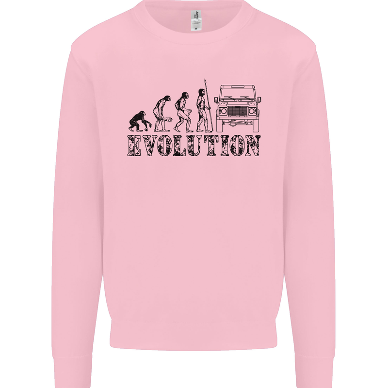 4x4 Evolution Off Roading Road Driving Kids Sweatshirt Jumper Light Pink