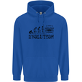 4x4 Evolution Off Roading Road Driving Mens 80% Cotton Hoodie Royal Blue