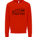4x4 Evolution Off Roading Road Driving Mens Sweatshirt Jumper Bright Red