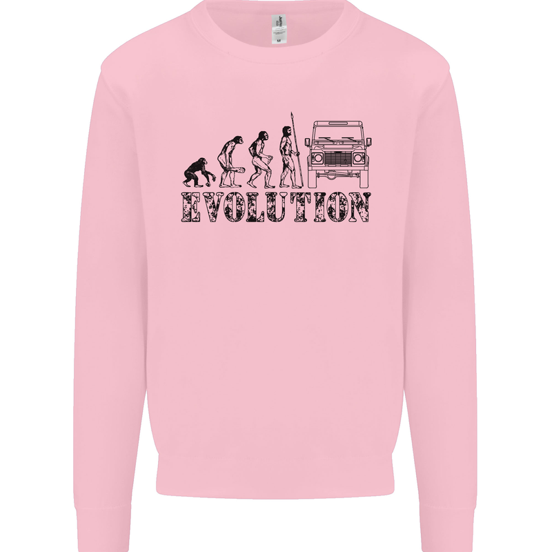 4x4 Evolution Off Roading Road Driving Mens Sweatshirt Jumper Light Pink