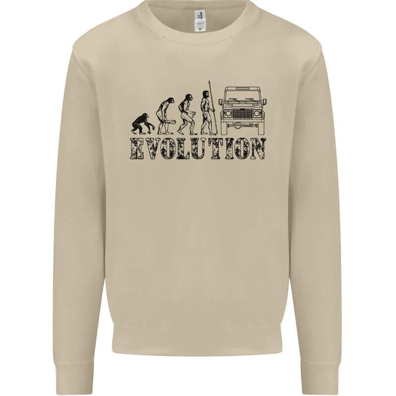 4x4 Evolution Off Roading Road Driving Mens Sweatshirt Jumper Sand