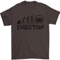 4x4 Evolution Off Roading Road Driving Mens T-Shirt Cotton Gildan Dark Chocolate