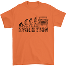 4x4 Evolution Off Roading Road Driving Mens T-Shirt Cotton Gildan Orange