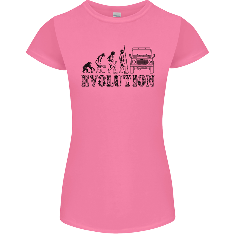 4x4 Evolution Off Roading Road Driving Womens Petite Cut T-Shirt Azalea
