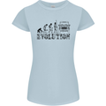 4x4 Evolution Off Roading Road Driving Womens Petite Cut T-Shirt Light Blue