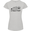 4x4 Evolution Off Roading Road Driving Womens Petite Cut T-Shirt Sports Grey