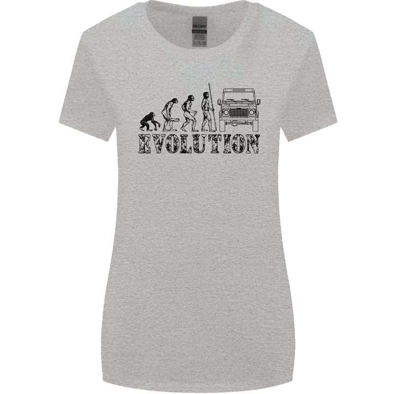 4x4 Evolution Off Roading Road Driving Womens Wider Cut T-Shirt Sports Grey