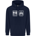 4x4 Problem Solved Off Roading Road Childrens Kids Hoodie Navy Blue