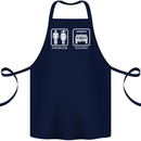 4x4 Problem Solved Off Roading Road Cotton Apron 100% Organic Navy Blue