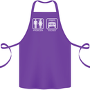 4x4 Problem Solved Off Roading Road Cotton Apron 100% Organic Purple