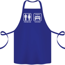 4x4 Problem Solved Off Roading Road Cotton Apron 100% Organic Royal Blue
