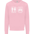 4x4 Problem Solved Off Roading Road Kids Sweatshirt Jumper Light Pink