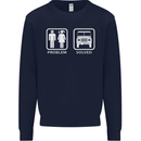 4x4 Problem Solved Off Roading Road Kids Sweatshirt Jumper Navy Blue