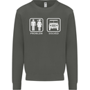 4x4 Problem Solved Off Roading Road Kids Sweatshirt Jumper Storm Grey