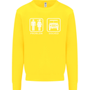 4x4 Problem Solved Off Roading Road Kids Sweatshirt Jumper Yellow