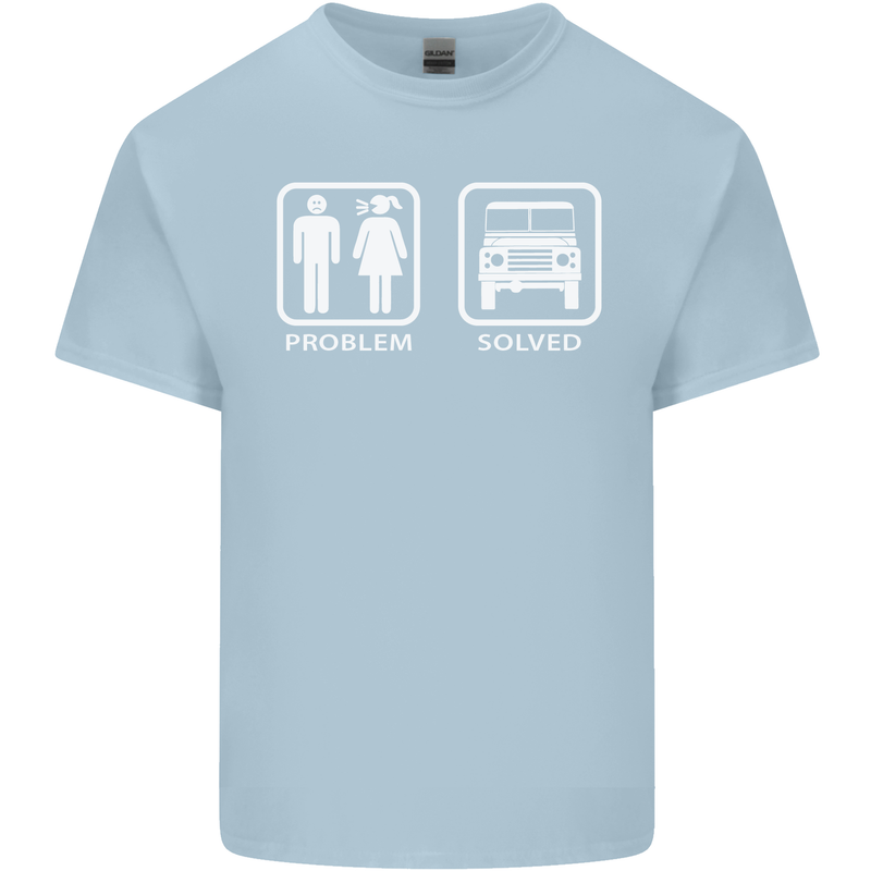 4x4 Problem Solved Off Roading Road Kids T-Shirt Childrens Light Blue