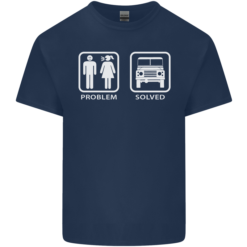 4x4 Problem Solved Off Roading Road Kids T-Shirt Childrens Navy Blue