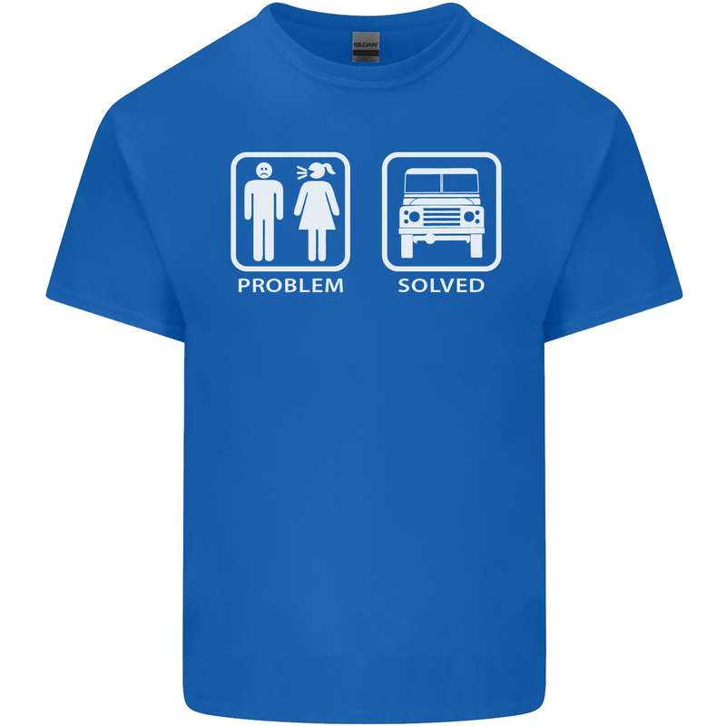 4x4 Problem Solved Off Roading Road Kids T-Shirt Childrens Royal Blue
