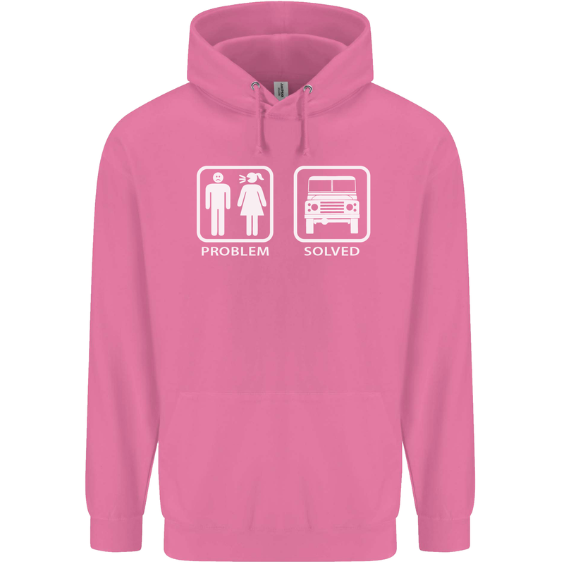 4x4 Problem Solved Off Roading Road Mens 80% Cotton Hoodie Azelea