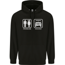 4x4 Problem Solved Off Roading Road Mens 80% Cotton Hoodie Black