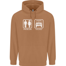 4x4 Problem Solved Off Roading Road Mens 80% Cotton Hoodie Caramel Latte