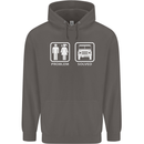 4x4 Problem Solved Off Roading Road Mens 80% Cotton Hoodie Charcoal