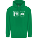 4x4 Problem Solved Off Roading Road Mens 80% Cotton Hoodie Irish Green