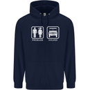 4x4 Problem Solved Off Roading Road Mens 80% Cotton Hoodie Navy Blue