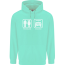 4x4 Problem Solved Off Roading Road Mens 80% Cotton Hoodie Peppermint