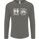 4x4 Problem Solved Off Roading Road Mens Long Sleeve T-Shirt Charcoal