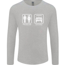 4x4 Problem Solved Off Roading Road Mens Long Sleeve T-Shirt Sports Grey