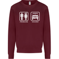 4x4 Problem Solved Off Roading Road Mens Sweatshirt Jumper Maroon