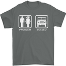 4x4 Problem Solved Off Roading Road Mens T-Shirt Cotton Gildan Charcoal