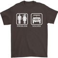 4x4 Problem Solved Off Roading Road Mens T-Shirt Cotton Gildan Dark Chocolate