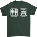 4x4 Problem Solved Off Roading Road Mens T-Shirt Cotton Gildan Forest Green