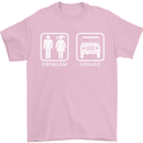 4x4 Problem Solved Off Roading Road Mens T-Shirt Cotton Gildan Light Pink