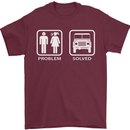 4x4 Problem Solved Off Roading Road Mens T-Shirt Cotton Gildan Maroon