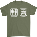 4x4 Problem Solved Off Roading Road Mens T-Shirt Cotton Gildan Military Green