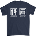4x4 Problem Solved Off Roading Road Mens T-Shirt Cotton Gildan Navy Blue