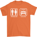 4x4 Problem Solved Off Roading Road Mens T-Shirt Cotton Gildan Orange