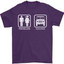4x4 Problem Solved Off Roading Road Mens T-Shirt Cotton Gildan Purple